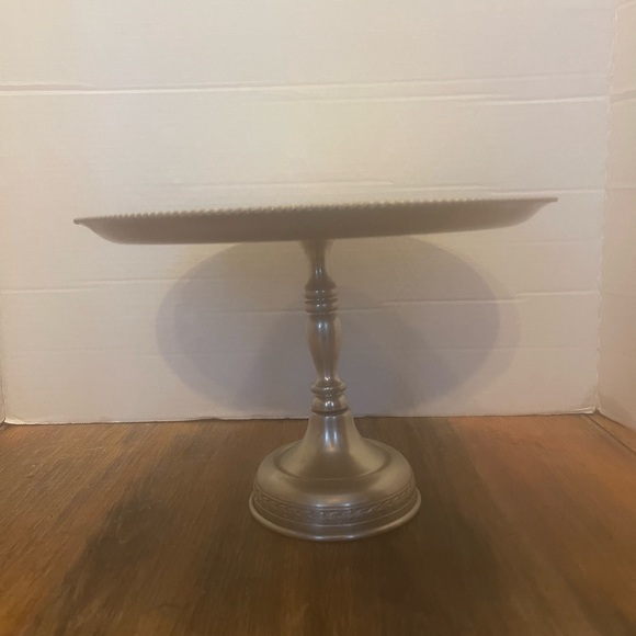 1950s Vintage Aluminum Tall Cake Stand Pedestal 8” Wilson Specialties - Picture 2 of 7